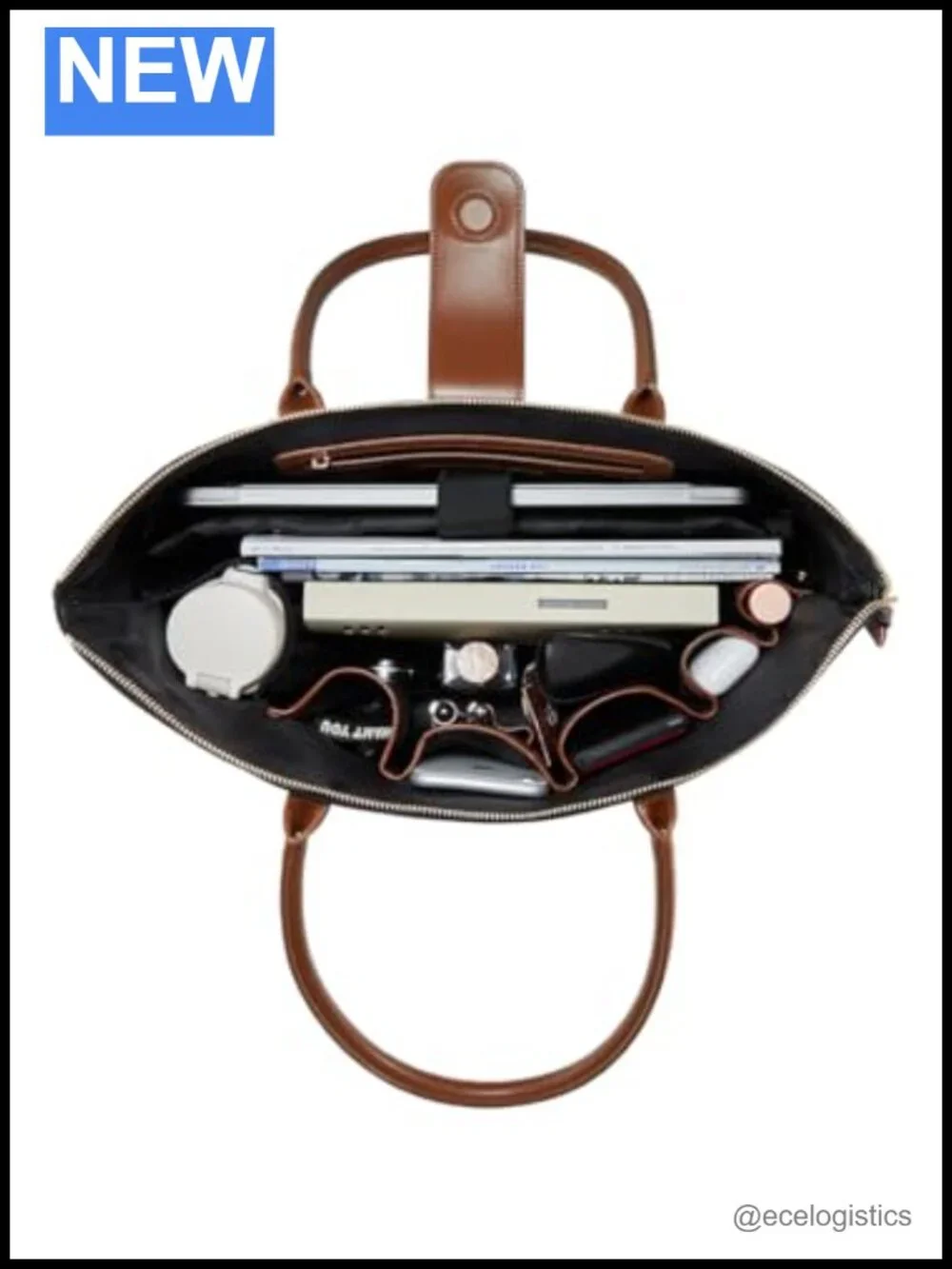 Laptop Tote Handbag Shoulder Bag with Zipper Closure